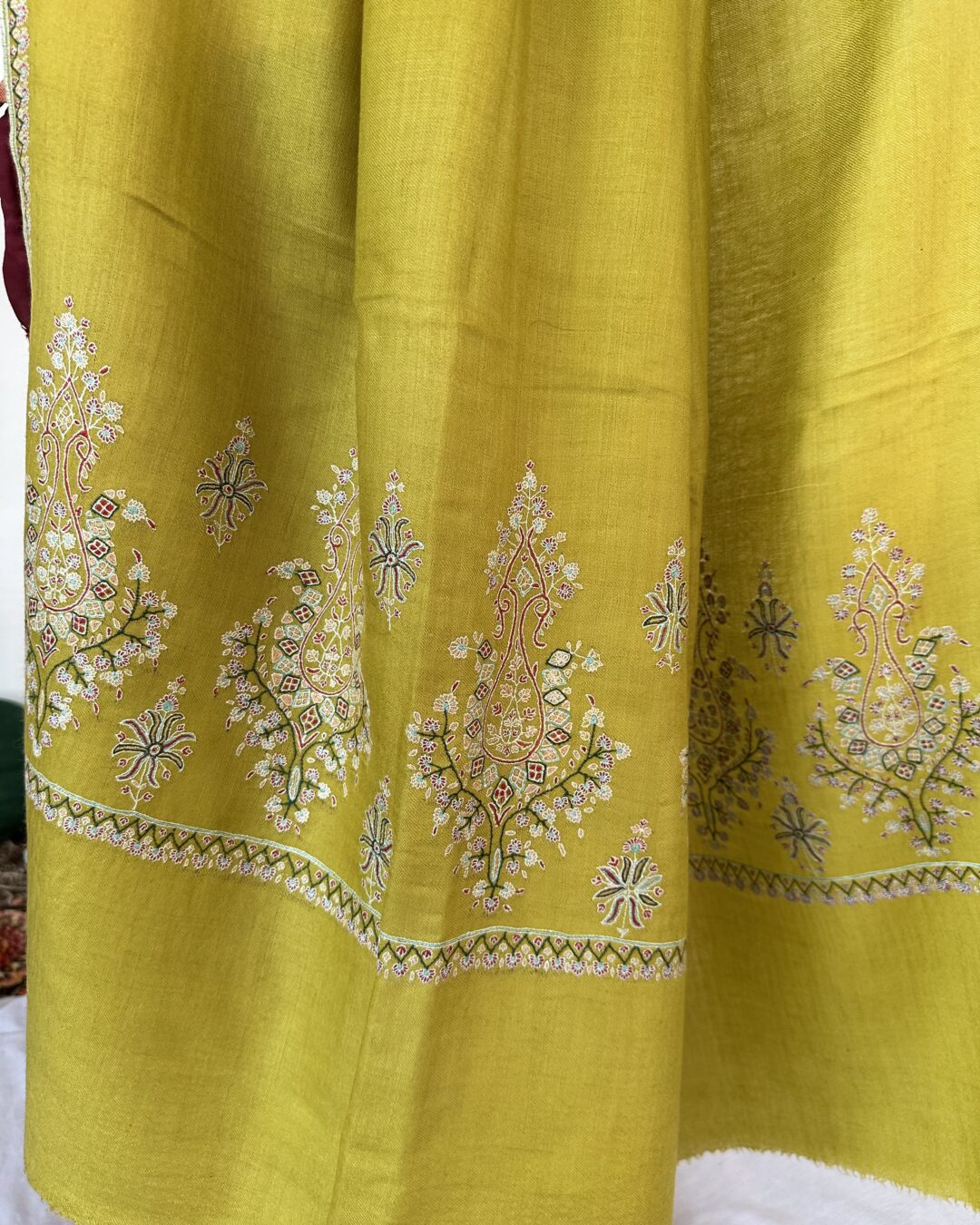 Pashmina Kashmiri Aari Embroidery Scarf, Embroidered Kashmiri Shawl, Winter Wrap, Christmas Gift